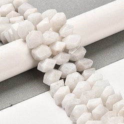 Rainbow Moonstone Бусины из натурального радужного лунного камня, граненые, самородки, 9~15x9~15x4.5~9 мм, отверстие : 1 мм, около 25~30 шт / нитка, 7.09~7.87 дюйм (18~20 см)