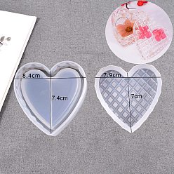 Heart Silicone Storage Mold, DIY Silicone Storage Molds, Resin Casting Molds, for UV Resin, Epoxy Resin, Heart, 84x70mm