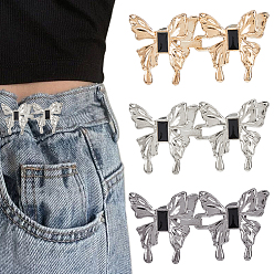 (52) Непрозрачная лаванда 12 пары 3 цвета бабочки, регулируемые джинсовые пуговицы из сплава, подтяжка талии, швейные застежки для аксессуаров к одежде, разноцветные, 55.6 мм, 4 пары / цвет