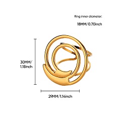 Ring 201 открытые кольца манжеты из нержавеющей стали, золотые, кольцо, 18 мм