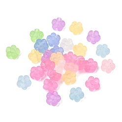 Цветок Матовые прозрачные акриловые бусины, разноцветные, цветок, 12x12.5x6 мм, отверстие : 2.5 мм