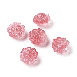 Indian Red Transparent Spray Painted Glass Beads, Sunflower, Indian Red, 15x10mm, Hole: 1.2mm