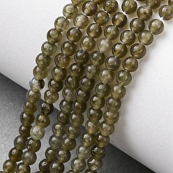 Лабрадорита Природные лабрадорита бисер нитей, круглые, 3~3.5 мм, отверстие : 0.7 мм, около 57~64 шт / нитка, 7.48''~7.68'' (19~19.5 см)
