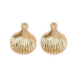 Золотой Подвески из сплава с морской тематикой, формы раковины, золотые, 16.5x13x3.5 мм, отверстие : 1.7 мм