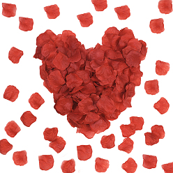 Темно-Красный 100 г атласные искусственные лепестки роз, для свадебного прохода центральные столовые конфетти вечерние сувениры украшения дома, темно-красный, 52~54x50~52x0.1 мм, 1111 шт / 100 г