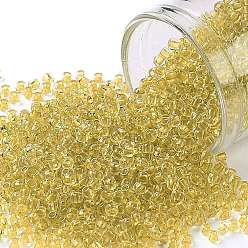 (2151) Inside Color Crystal Yellow Круглые бусины toho, японский бисер, (2151) внутри цвет кристально желтый, 11/0, 2.2 мм, отверстие : 0.8 мм, Около 1110 шт / 10 г