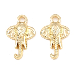 Golden 304 Stainless Steel Pendants, Elephant Charms, Rack Plating, Long-Lasting Plated, Golden, 26x16x5mm, Hole: 3x3.8mm