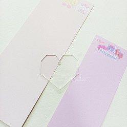 Прозрачный Подвески из акриловых дисков, акриловые заготовки, шарма сердца, прозрачные, 2 мм