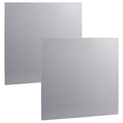 Stainless Steel Color Steel Board, Square, Stainless Steel Color, 200x200x1.5mm