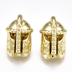 Golden Plated Electroplate Non-magnetic Synthetic Hematite Beads, Gladiator Helmet, Golden Plated, 10x12x15mm, Hole: 1.5mm