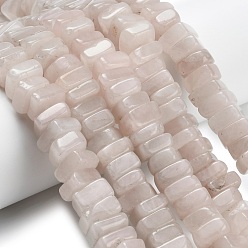 Розовый Кварц Природного розового кварца нитей бисера, самородки, 10~14x10~11x4~6 мм, отверстие : 0.9 мм, около 70~73 шт / нитка, 15.16 дюйм (38.5 см)