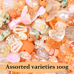 (52) Непрозрачная лаванда 100 g 10 стили прозрачные акриловые бусины, разнообразные, разноцветные, 4~51x6~51x2~36.5 мм, отверстие : 0.5~5.5 мм, 10 g / style