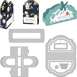 Другие 3 шт 3 стили трафареты для штампов из углеродистой стали, для diy scrapbooking, Фотоальбом, декоративная бумага для тиснения, цвет нержавеющей стали, коробка узор, коробка узор, 49~110x129~151x0.8 мм, 1 шт / стиль