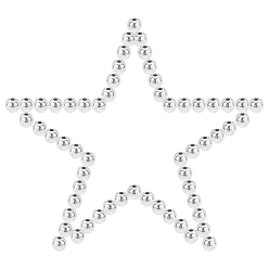 Silver Plated 200Pcs DIY Electroplate Non-magnetic Synthetic Hematite Bead Stretch Bracelets Making Kits, Including Round Beads and Elastic Thread, Silver Plated, 6mm, Hole: 1mm, 200pcs