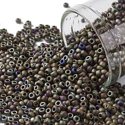 (614) Matte Color Iris Brown TOHO 11/0 Round Beads, Japanese Seed Beads, (614) Matte Color Iris Brown, 2.2mm, Hole: 0.8mm, about 50000pcs/pound