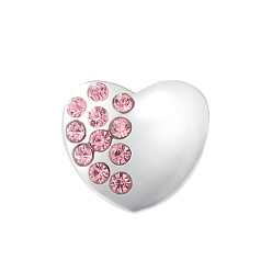 Платина Заклепки из сплава с сердечком, металлические гвозди для часовых петель аксессуары, платина, 0.9x0.9 см