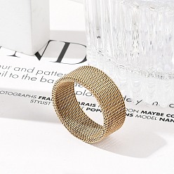 Золотой 201 палец кольца из нержавеющей стали, широкое кольцо для унисекс, ионное покрытие (ip), золотые, 10 мм, размер США 12 3/4 (22 мм)