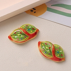 Food Непрозрачные кабошоны из смолы, имитация еды, хлеб, 33x17 мм