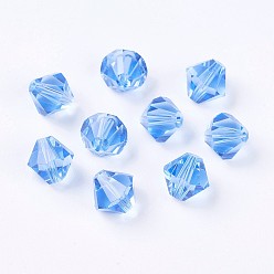 Cornflower Blue Imitation Austrian Crystal Beads, Grade AAA, Faceted, Bicone, Cornflower Blue, 8x8mm, Hole: 0.9~1mm