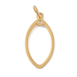 Золотой 304 подвески из нержавеющей стали, с целью перехода в кольце, лазерная резка, Очарование лошадиных глаз, золотые, 20.5x10.5x1 мм, отверстие : 3.2 мм