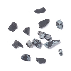 Snowflake Obsidian Natural Snowflake Obsidian Chips, 3~11x1~7mm, about 10000pcs/500g