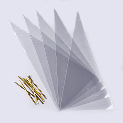 Clear DIY Wedding Birthday Party Sweet Clear Candy Cookie Cone Storage, Gift Bags, Clear, 37x18cm, Belting: 9.9cm, about 100set/bag