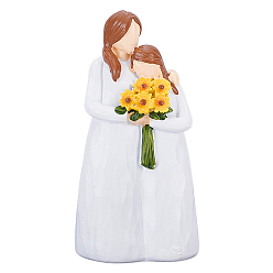 Human Mother & Daughter Resin Sculpture Display Decorations, for Home Office Desk, Human, 78x48x150mm