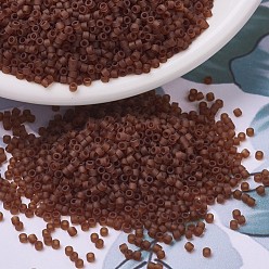 (DB0764) Матовый Прозрачный Темный Топазовый Бусины miyuki delica, цилиндр, японский бисер, 11/0, (дБ 0764) матовый прозрачный темный топаз, 1.3x1.6 мм, Отверстие: 0.8 мм, о 2000 шт / бутылка, 10 г / бутылка