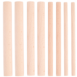 Цвет Древесины 14шт 4 стили деревянные палочки для поделок, круглый дюбель-стержень, для плетения гобелена, деревесиные, 150~151x8~18 мм