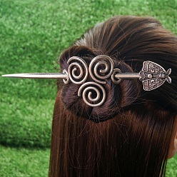 Insects Старинные серебряные палочки для волос в стиле викингов заколка для волос, женский ретро-аксессуар для волос, палочки для волос в виде розового меча, насекомые, 180 мм