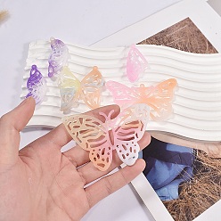 Бабочка DIY силиконовые формы для кулона, формы для литья смолы, для уф-смолы, изготовление ювелирных изделий из эпоксидной смолы, бабочки, 180x173x5.5 мм, отверстие : 2.2 мм, внутренний диаметр: 22~84x52~56.5 мм