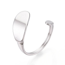 Нержавеющая Сталь Цвет 304 компоненты манжеты из нержавеющей стали, настройка кольца колодки, цвет нержавеющей стали, лоток: 17x8 мм и 6x3 мм, 19 мм