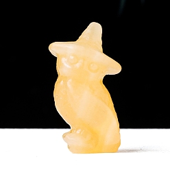 Другие Джасперы Другие натуральные яшмовые резные фигурки сов, для украшения рабочего стола домашнего офиса, 22x40 мм