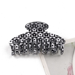 Цветок Черные заколки-коготки из ПВХ, цветок, 91x50x48 мм