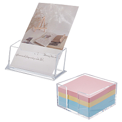 Прозрачный 2шт. 2 стили акриловые визитницы, подставка для визиток, прозрачные, 83~105x46~83x43~46 мм, 1 шт / стиль