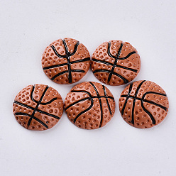 Шоколадный Кабошоны из смолы, баскетбол, цвет шоколада, 15x5 мм