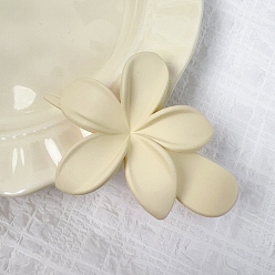 Бледно-Золотистый Пластиковые зажимы волос аллигатора, цветок, бледно золотарник, 78x102 мм