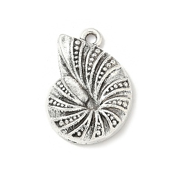Shell Shape Подвески из сплава в тибетском стиле с морскими организмами, без кадмия и без свинца, античное серебро, формы раковины, 23x16x3.5 мм, отверстие : 1.8 мм, 431 шт / 1000 г