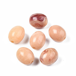 Белый Навахо Акриловые бусины, Стиль имитация драгоценных камней, баррель, навахо белый, 13x10 мм, отверстие : 2 мм, Около 550 шт / 500 г