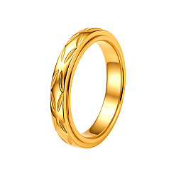 Настоящее золото 18K 304 палец кольца из нержавеющей стали, лошадиный глаз , реальный 18 k позолоченный, размер США 7 (17.3 мм)