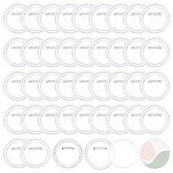 Прозрачный Пластиковые основы для брошей, плоско-круглые, прозрачные, 75x9.5 мм