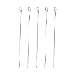 Платина Железный штифт, без кадмия, без никеля и без свинца, платина, 50x0.7 мм, отверстие : 2 мм, Около 5000 шт / 1000 г