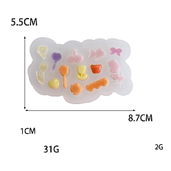 Other Fruits Силиконовые формы, формы для литья смолы, белые, фрукты, 55x87x10 мм