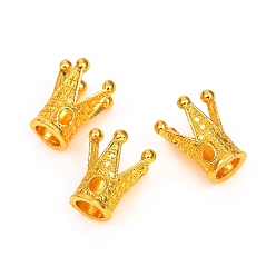 Golden Alloy Beads, Crown, Golden, 13x11~12mm, Hole: 2.5mm