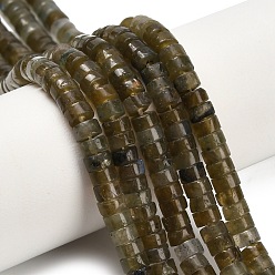 Лабрадорита Природные лабрадорита бисер нитей, диск, Heishi бусы, 4x2~2.5 мм, отверстие : 0.7 мм, около 158~160 шт / нитка, 14.96''~15.16'' (38~38.5 см)