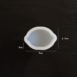 Zitrone DIY Kerzen Silikonformen, zur Herstellung von Duftkerzen, weiß, Zitronen-Muster, 6.5x9x3 cm