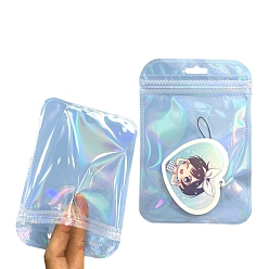 Васильковый Прямоугольник пластиковые почтовый замок сумки, многоразовые упаковочные пакеты, мешок с самоуплотнением, васильковый, 11x7 см, односторонняя толщина: 2.7 мил(0.07мм)