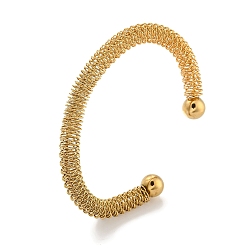 Настоящее золото 18K Ионное покрытие (IP) полое 304 браслеты-манжеты из нержавеющей стали для женщин и мужчин, реальный 18 k позолоченный, внутренний диаметр: 1-7/8x2-3/4 дюйм (4.8x7 см)