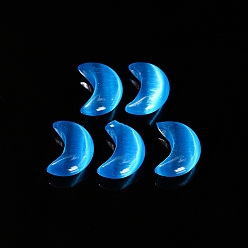 Озёрно--синий Украшения для витрин с кошачьим глазом, украшение домашнего офиса, луна, Плут синий, 25x18x10 мм