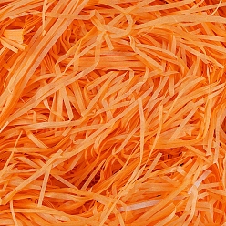 Темно-Оранжевый Бумажный крошечный наполнитель, для упаковки подарков и наполнения пасхальной корзины, темно-оранжевый, 2~3 мм, 100 г / мешок